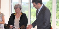 En compagnie de l'Ambassadeur d’Israël,Madame Tamar Samash